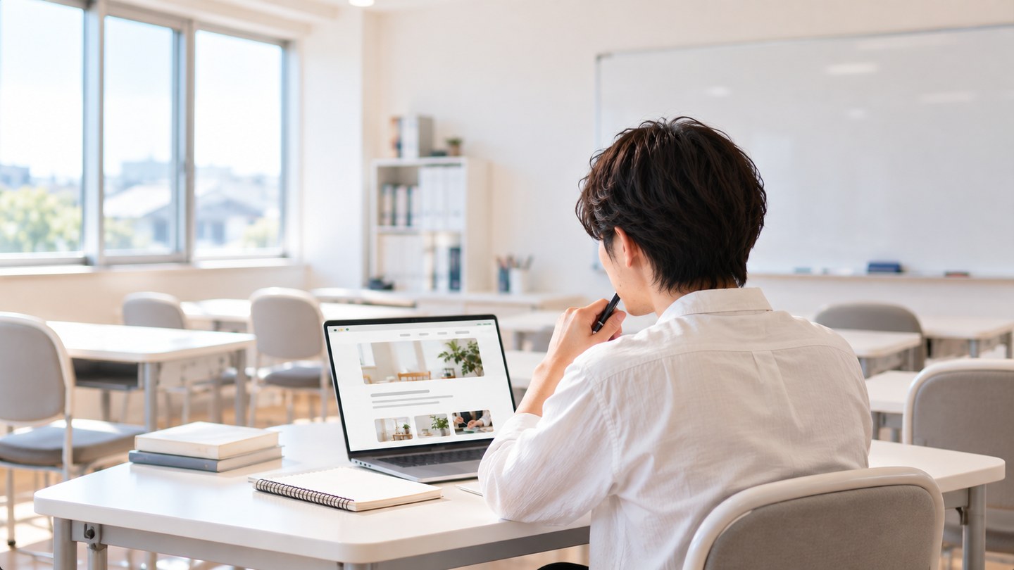 ホームページの必要性を考える個人事業主のイメージ